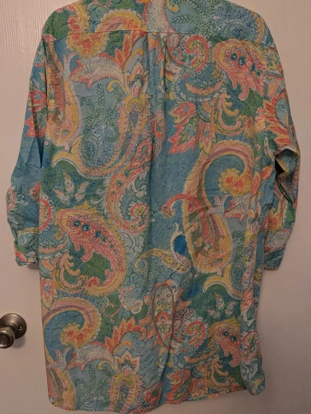 Ralph‎ Lauren cotton paisley cover-up tunic Size XL